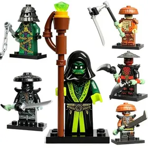 Building Block Villains Banned Five-person Ninja Phantom Nockert Zach Temple Phantom Derricks Mini Character Toy Birthday Gift