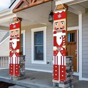 Christmas Nutcracker Door Hanger Set, Holiday Entrance Decoration, Perfect for Festive Celebrations, Christmas and New Year Themes, Winter Use, Party Decoration Supplies