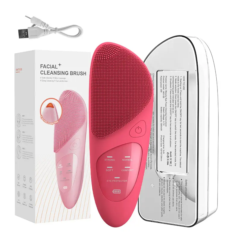 Electric facial brush, facial massager, USB-rechargeable facial massager  Professional skincare tool for men and women, Valentine's Day gift, facial beauty device