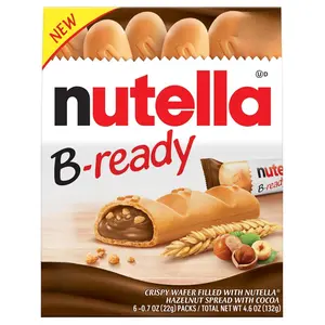 Nutella B-Ready 6pc Crispy Wafer Filled with Nutella Hazelnut Spread 4.6 Ounce 6 Packs