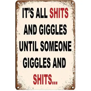 Funny Metal Tin Signs For Bathroom Garage Man Cave Bar Accessories Personalized Signs Home Sign Wall Decor Stuff Art Decorations Men Gifts Outdoor