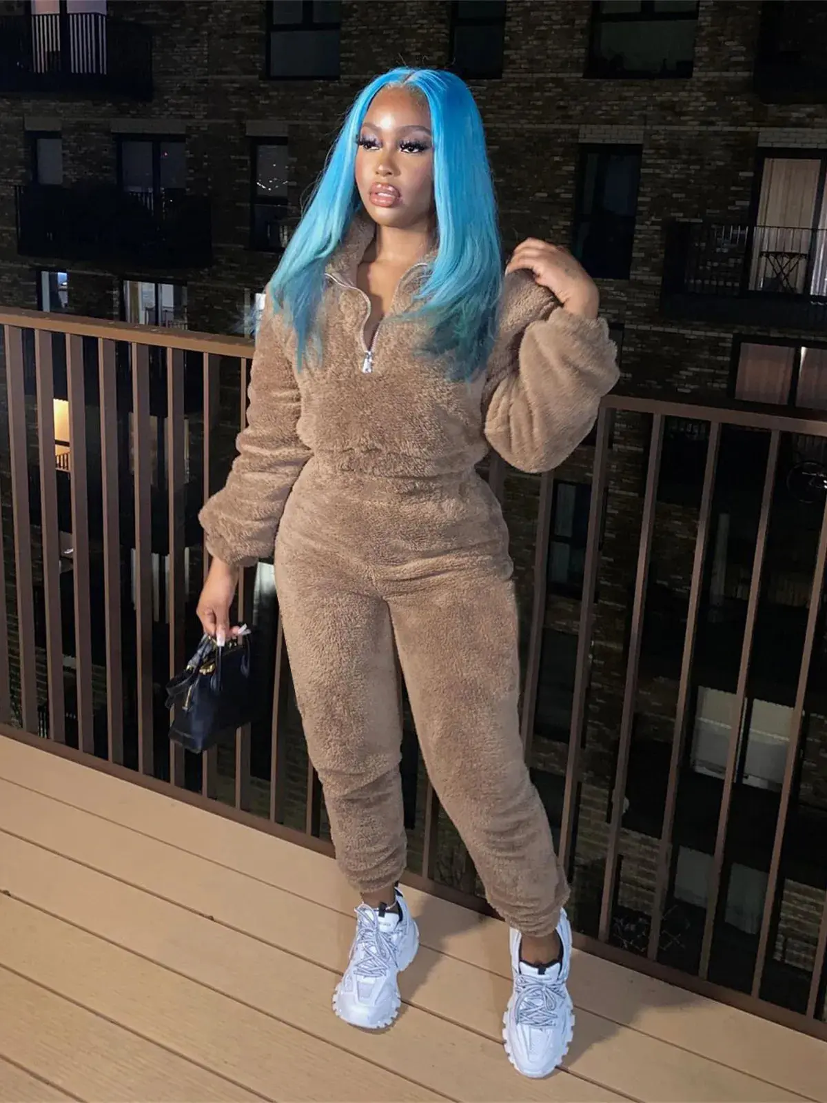 Winter Plush Warm Tracksuits Women 2 Piece Running Sets Thickened Double-sided Fleece V-neck Hoodies Casual Pants Suit Outfits Womenswear Elastic