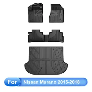 For Nissan Murano 2015-2018 Car All Weather TPE Rubber Floor Mats and Trunk Mat