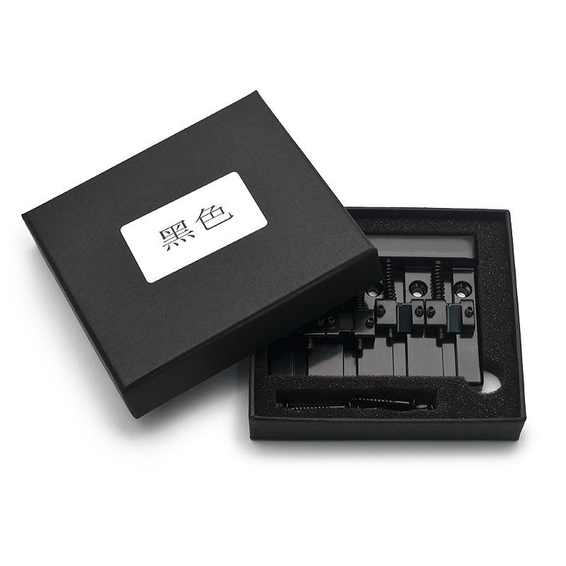 4-String Bass Bridge - Black Color, Durable Design, Perfect for Bass Guitar