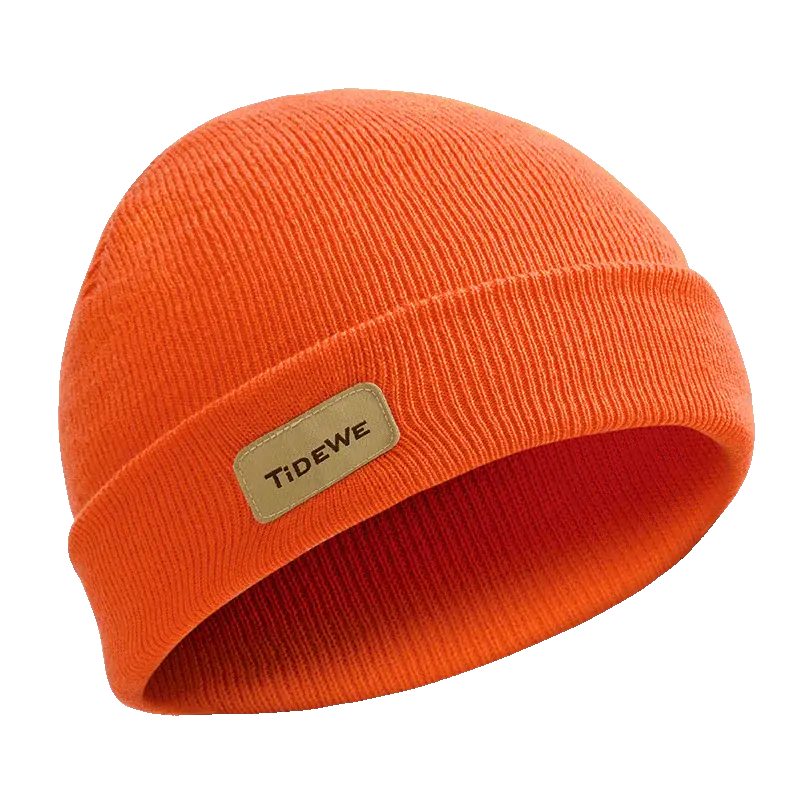 Tidewe Blaze Orange Logo Hunting Beanie