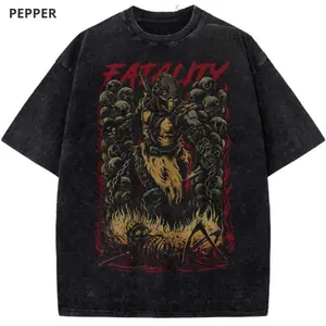 Scorpion Shirt, Mortal Kombat Shirt, Game Shirt, Vintage Tee - Vintage Graphic Tee – Menswear & Womenswear – Streetwear Tops – Casual Cotton Crewneck Shortsleeve T-shirt