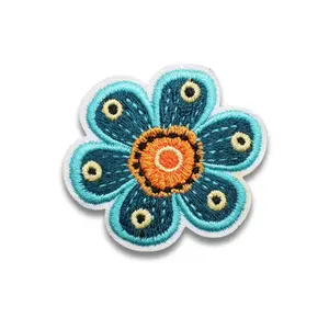 Flower Embroidered Patch - Iron-On Applique