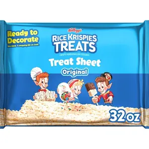 Rice Krispies Treats Marshmallow Treat Sheet, Kids Snacks, Baking Project, Original, 32oz Bag (1 Sheet)