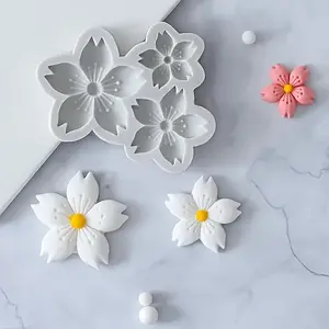 Cherry Blossom Silicone Mold for DIY Desserts, 3D Gummy Molds for Chocolate, Candy, Soap and Aromatherapy Candles, Perfect Baking Supplies, Bakeware