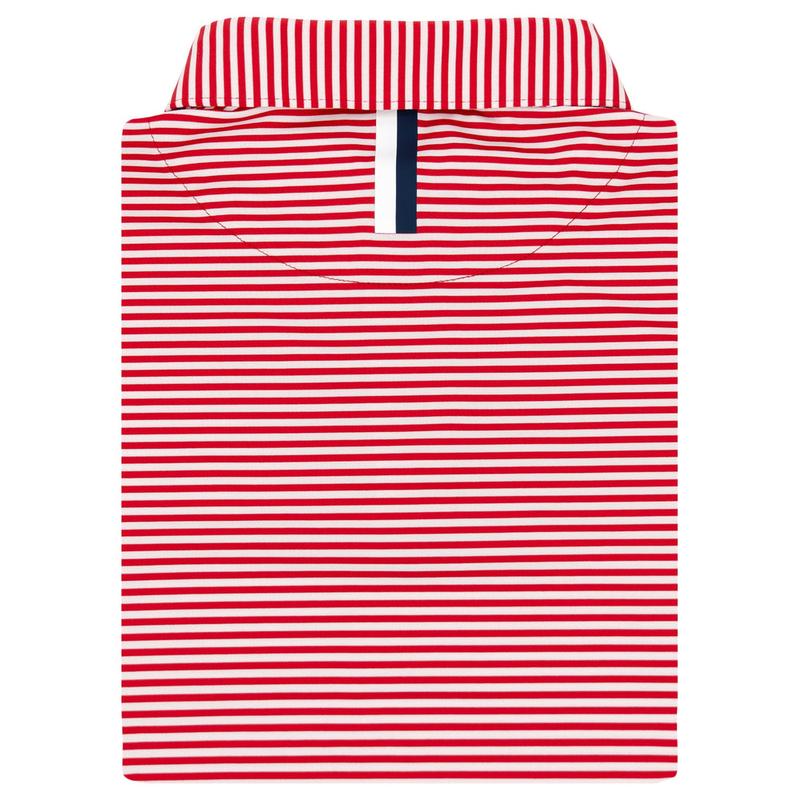 The Birdie Stripe Men's Short Sleeve Performance Polo Shirt, Lightweight Quick-Dry Stretch Golf Polo, Breathable Sportswear Top for Outdoor Play, Casual Golf and Everyday Wear