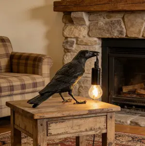Crow Design Table Lamp, Creative Desk Lamp, Desktop Decoration Table Lamp, Decorative Lamp for Bedroom, Living room, Lighting, Home Decor Light