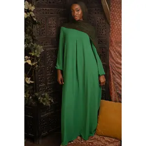 Green Sheath Abaya Maxi Dress-