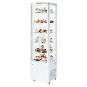 fathersdaygift  VEVOR Refrigerated Display Case, 9.8 Cu. Ft./ 278L Large Pastry Display Case, 5-Tier Commercial Cake Refrigerator with LED Lighting, TURBO Cooling, Frost-Free Air-Cooling, for Bakery, Dessert Shop