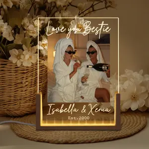 Personalized Besties Photo Light, Best Friends Light Lamp Gift For Sister, Personalized Friendship Gift, Gift For Bestie, Soul Sister Gifts