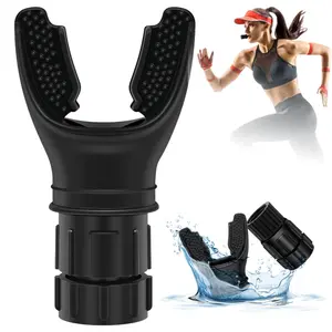 Portable Respirator Lung Capacity Trainer, Adjustable Resistance Abdominal Breathing Device, Silicone Material for Enhanced Training, Home Training Equipment