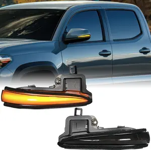 Nilight Side Mirror Marker Light Sequential Amber Left Right Turn Signal Lights Smoked Lens Plug and Play Waterproof Compatible With Toyota Tacoma RAV4 XA50 Highlander XU70 Leds