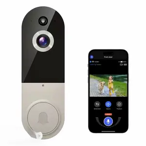 Doorbell Camera Wireless, Smart WiFi Video Doorbell, 1080P, Video Doorbell Camera with 2 Way Audio, Al Human Detection, Night Vision, Cloud Storage, Battery Powered, Easy Installation, 2.4G WiFi Only