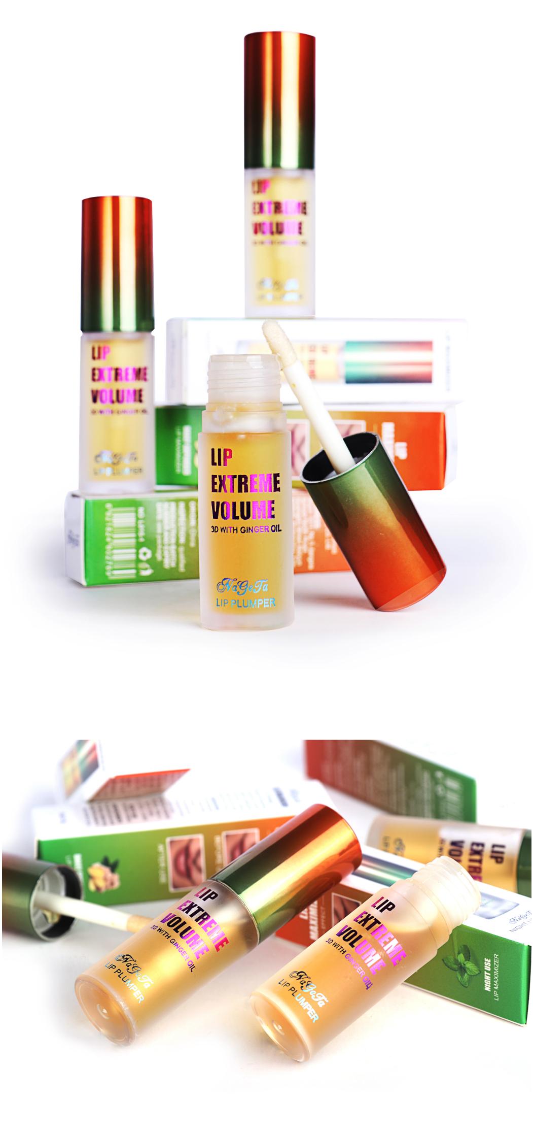 Ginger Lip Plumper — Fuller-Looking Lip Plumper Gloss, Non-Sticky, High-Shine Finish | Lip Extreme Volume Lip Plumper Oil Serum Hydrate Plump Renew Natural Way Instant Smoothing Hydration Enhanced Elasticity Daily Care Hydrating Lip Treatment Lip Fullness