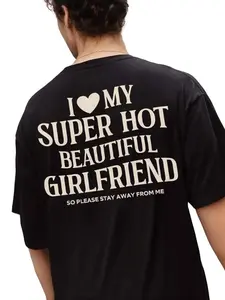 Super Sweet Girlfriend T-Shirt, I Love My Super Beautiful Friend, Humorous Funny, Couple Must-Have, Casual Fitted Long Sleeve Print Tee, Top, Matching