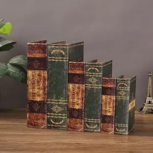 Vintage American Style Realistic Book Display, Fake Books Model Room Decorations, Storage Box, Art Decoration, Holiday Decor