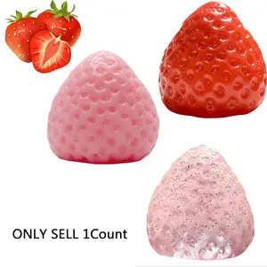 Durable Red Strawberry Shaped Stress Relief Toy, Hand Squeeze Fidget Toy, Office Gadgets To Relieve Anxiety, Ideal Birthday Gifts