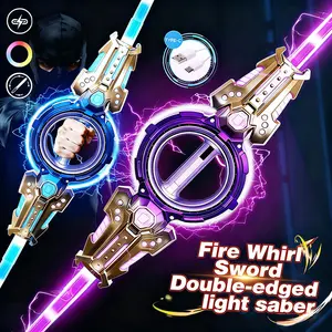 Double-Edged Lightsaber Toy - Colorful Unsheathed Design for Role-Playing, Super Burning Gift for Boys, Exquisite Appearance & LED Light