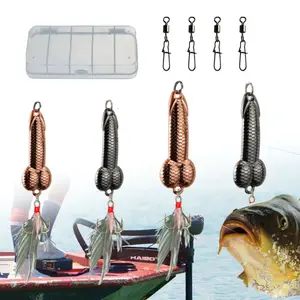 4PCSGag Fishing Lures Set Metal Luminous Sequin Spoons Funny Top  Bass Fishing Lure, Fishing Spoons, Topwater Fishing Lureswith Trebles Hooks, Trout Fishing Lures, Fishing Tackle forFreshwater and Saltwater, Fishing Gifts for Men