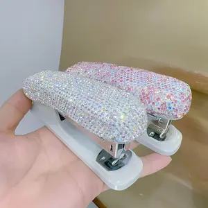 Diamond Series Diamond Color Stapler, Multifunctional Desktop Stationery, Decoration for Workspace, Easy-To-Use Office Supplies, Office Accessories, Ideal Gift for Weddings & Holidays