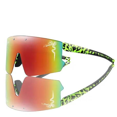Unisex Colorblock Animal Pattern Sunglasses, Trendy Active Tinted Lens Top Bar Design Sunglasses for Everyday Use, Fashion Style Lifestyle Sports Accessories for Outdoor Activities