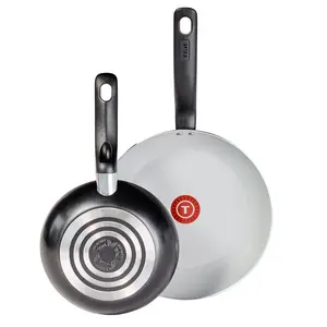 T-Fal Simply Cook 2pc (8" and 10.5") Ceramic Nonstick Fry Pan Set Black