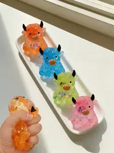 Highland Cow Squishy Mini Cute Animal Squeeze Toy Slow Rising Sensory Fidget Stress Ball for Anxiety Relief Kawaii Squishy Toy TikTok Trending Cute Decompression Toy Gift for Cow Lover Party Favor Easter Basket Stuffer