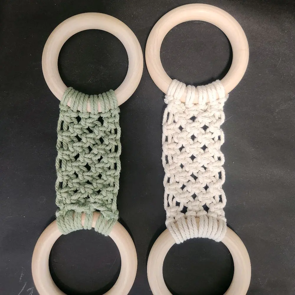 Macrame Towel Holder - Available in Sage Green, White, or Red -  Kitchen Towel not Included - Customizable Design boho