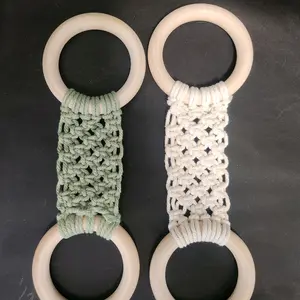 Macrame Towel Holder - Available in Sage Green, White, or Red -  Kitchen Towel not Included - Customizable Design boho
