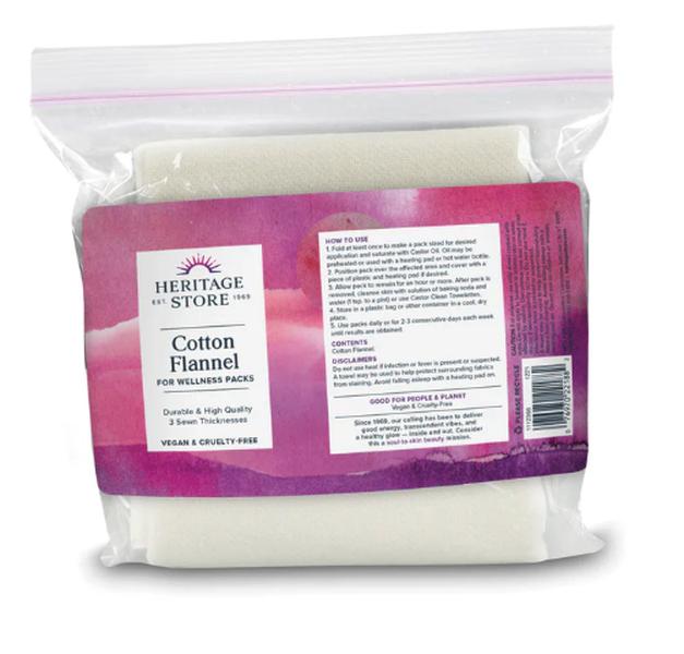 Natural Cotton Flannel for Castor Oil Packs