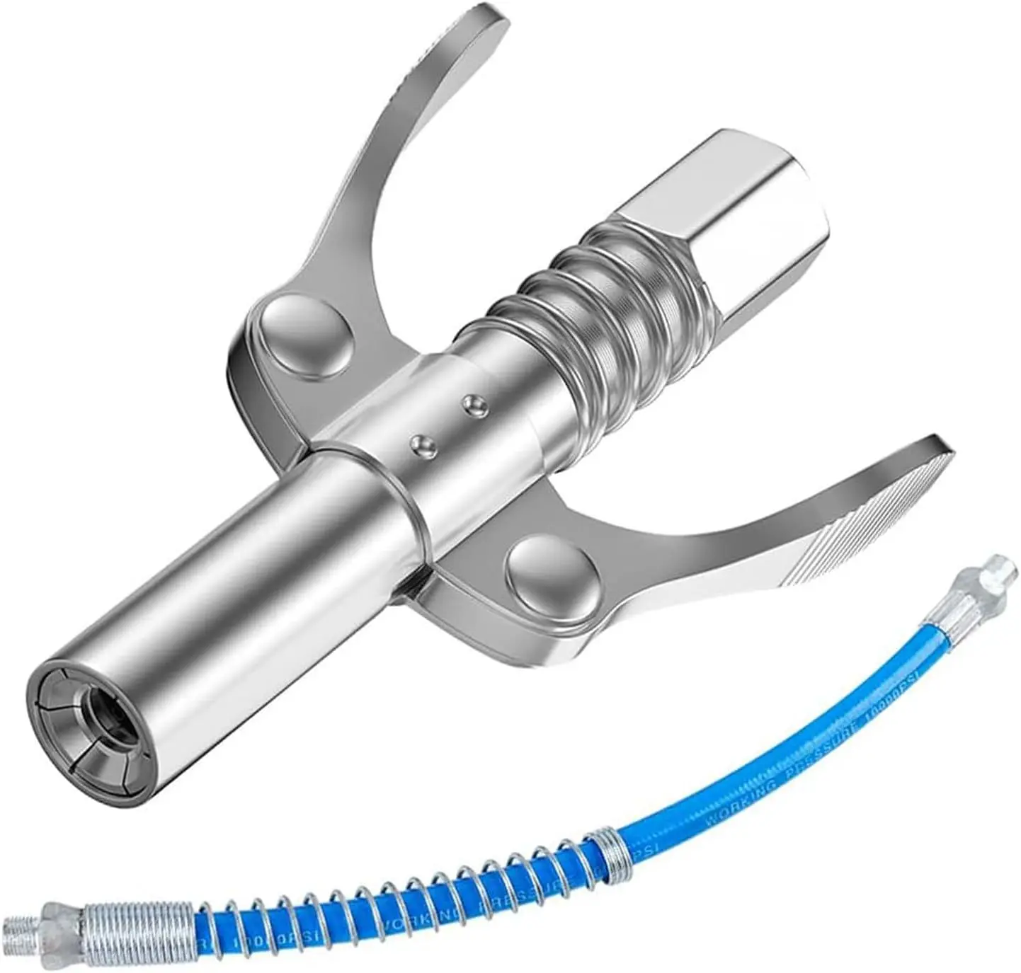 10000 PSI Leakproof Grease Gun Coupler Kit, High Pressure Lubrication Tool with 1/8 in NPT Connection, Mechanic Specialty Tool for Auto Truck Service