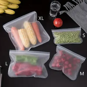 8pcs Reusable Silicone Food Storage Bags • Self-Sealing • Ideal for Fruits, Vegetables, Sandwiches, and Meats • Perfect for Fridge and Kitchen Organization • Kitchen Storage Solution • Square Silicone Bags • Durable Silicone Material