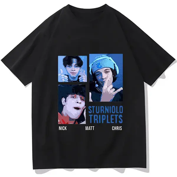 Sturniolo Triplets Tour Merch Graphic T-Shirt Unisex Fan Tee Cotton Top