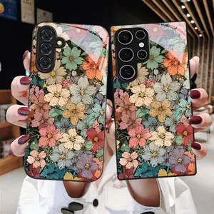 Phone Case - Retro Pattern Phone Case with Lens Protection for Samsung Galaxy S26 S25 S24 S23 S22Pro S21 S20 Fe Plus Ultra Pro A56 A55 A54 A53 A52 A51 A36 A35 A34 A32 A26 A25 A24 A23 A16 A15 A14 A06 A05 A03s Drop-Proof Tempered Glass P