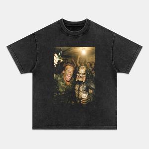 PREDATOR T-shirt, Unisex Vintage Crew Neck Regular Fit Cotton Fabric Casual Comfort Breathable Short Sleeve Funny T-shirts Fashion Men&Women's Top for Streetwear 0917113