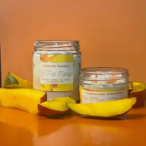 Cepacetic Candles Let That Mango Go Peach Mango Coconut Milk Scented Candle for Valentine's Day