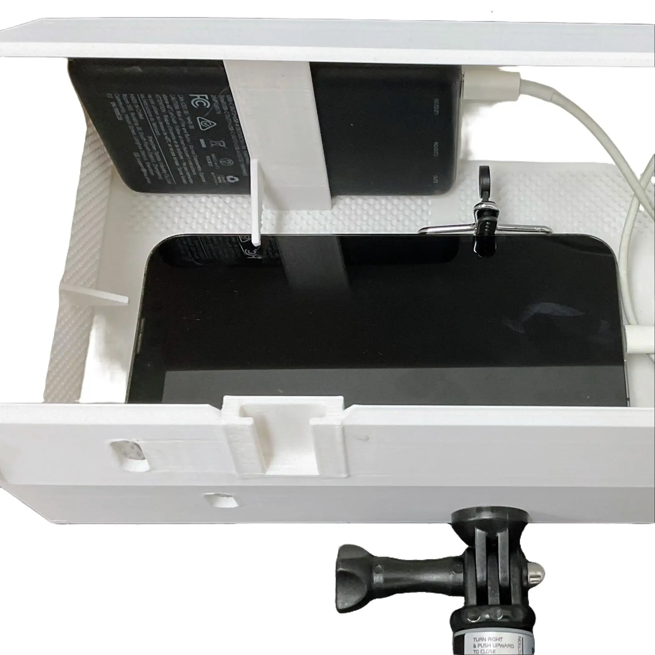 Cool Fence Cam for Baseball & Softball Games - Chain Link Fence Mount with Rain & Sun Shade for Live Streaming - Kit with Telescopic Pole for Better Phone View on GameChanger