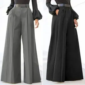 Women's High Waist Wide Leg Long Pants Flared Trousers Fashion Elegant Party Wide Leg Pants Loose WidelegNo.98