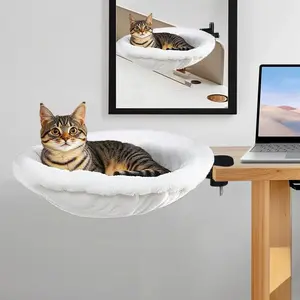 Cat Hammock for Desk, Cat Desk Bed with Replacement Pad, Modern Cat Furniture, Cat Bed for Indoor Cats, Pet Supplies