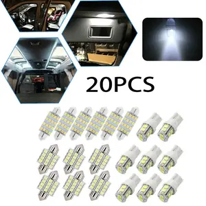 42/20Pcs LED Car Interior Lights T10 6000K SMD LED Replacement License Plate/Reading Light Bulbs Xenon White Interior Light Bulbs
