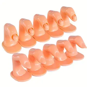 10 Piece Finger Nail Art Practice Fingers, Plastic Nail Training Display Tools for Professional and DIY Use, Perfect for Artists and Enthusiasts