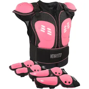 Kids Motorcycle Armor Vest Suit Chest Back Spine Protector Motocross Dirt Bike Gear with Elbow Knee Pads for MTV ATV Cycling Skateboard Off-Road Racing Skiing