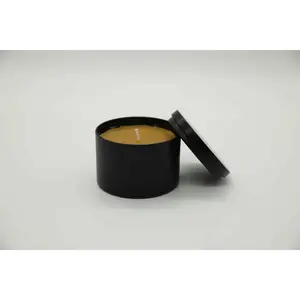 Beeswax Candle Black Jar