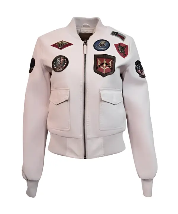 Women's Light Pink Vegan Leather Jacket - Casual Style