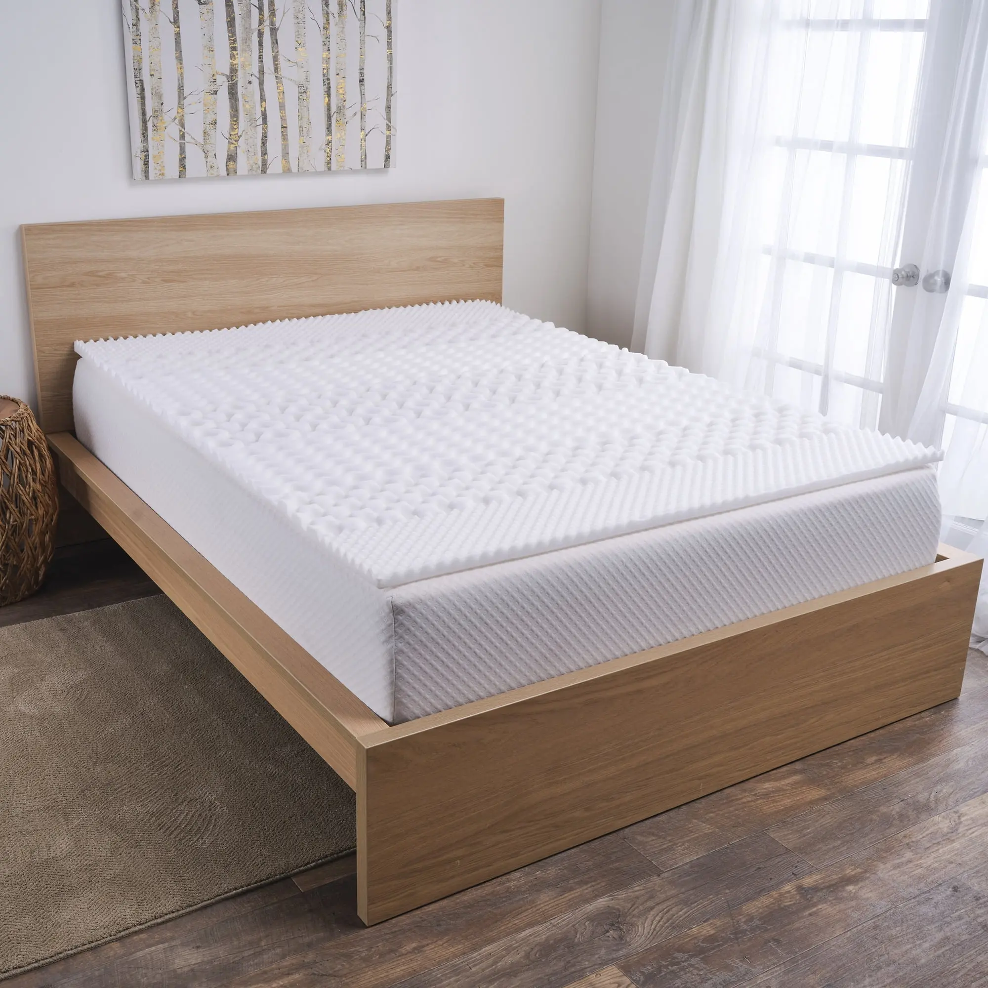 7-Zone Foam Mattress Topper, Twin/Twin XL, 1.25 Inch Plush Pad for Extra Comfort & Better Sleep
