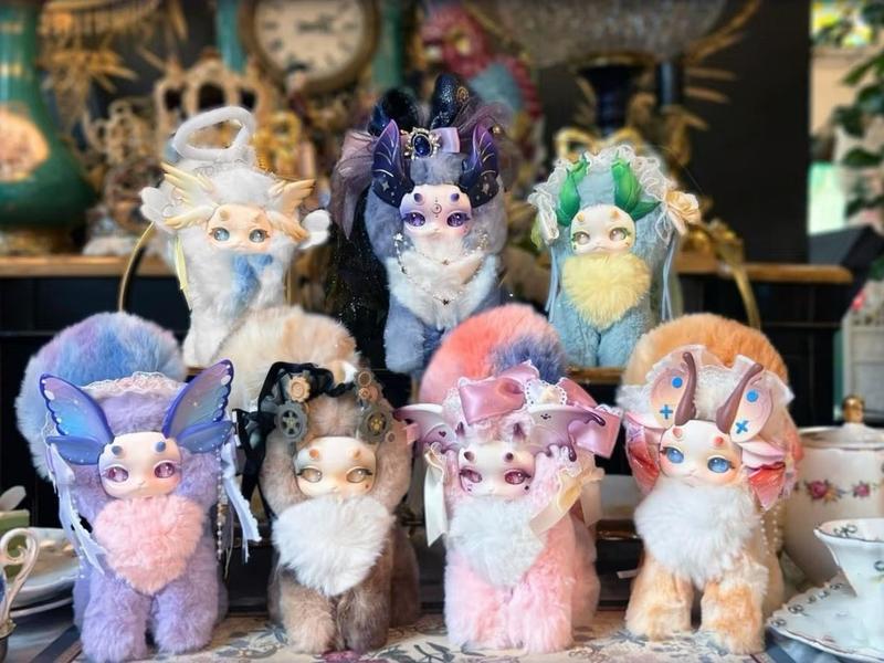 TuTulong Fantasy Biology Second Generation Cat, Cat, Dragon Magic Academy Series Ornament Plush Blind Box